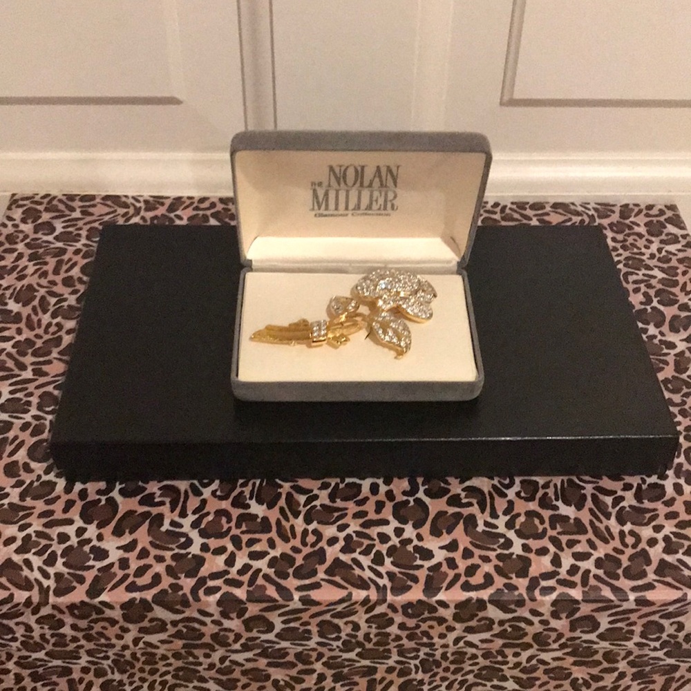 Nolan Miller Pave’ Rose Pin